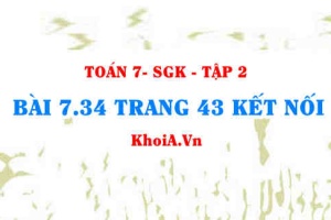Bài 7.34 trang 43 Toán 7 Kết nối tri thức Tập 2